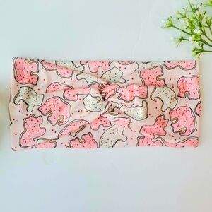 Pink and Cream Elephant Hairband
